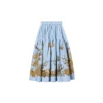 La DoubleJ Gala Skirt in Oceania Placée Light Blue - Skirts - Milanese Maximalist Fashion at Luxury Shoes 