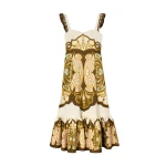 La DoubleJ Gingerbread Dress in Cocoon Placée Brown - Dresses - Milanese Maximalist Fashion at Luxury Shoes 