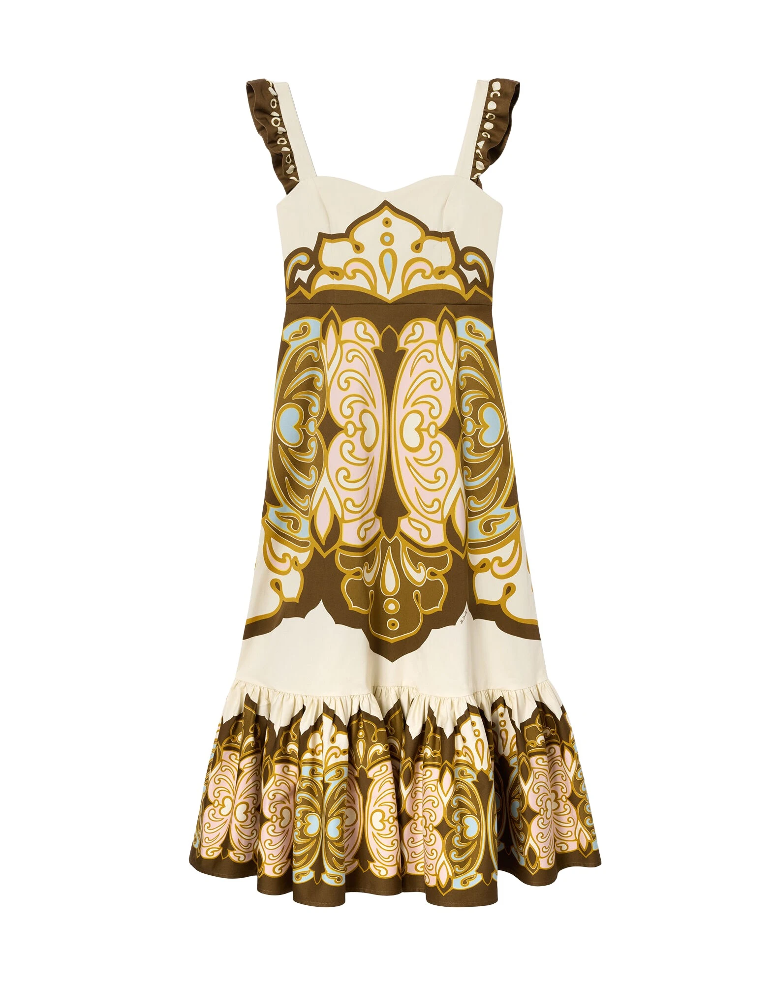 La-DoubleJ-Gingerbread-Dress-in-Cocoon-Placee-Brown82988_nobg La DoubleJ Gingerbread Dress in Cocoon Placée Brown - Dresses - Milanese Maximalist Fashion at Luxury Shoes