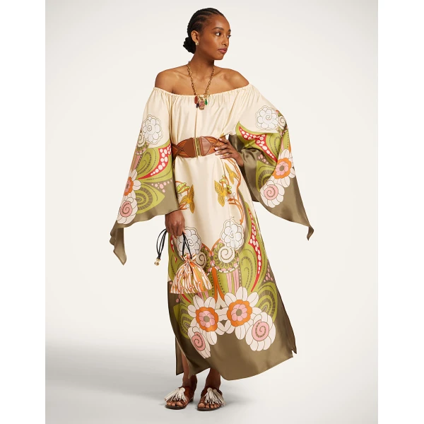 La DoubleJ Goddess Dress in Ambrosia Placée Ivory - Dresses - Milanese Maximalist Fashion at Luxury Shoes 