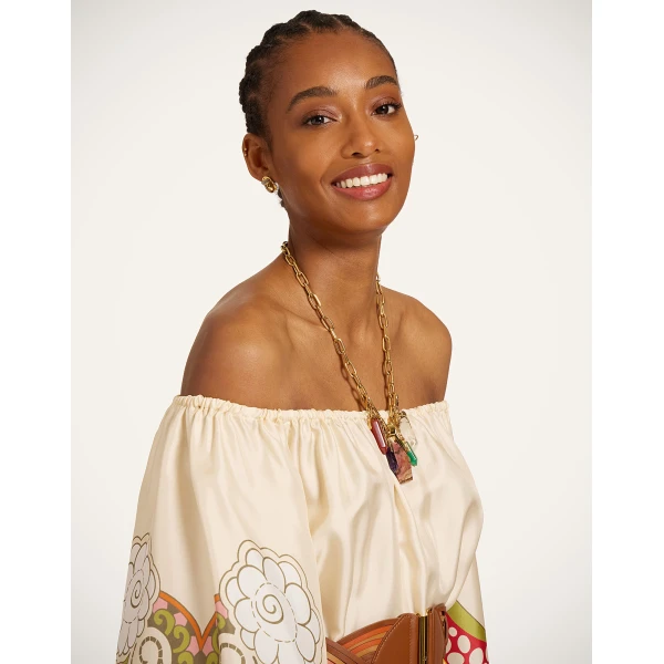 La DoubleJ Goddess Dress in Ambrosia Placée Ivory - Dresses - Milanese Maximalist Fashion at Luxury Shoes 