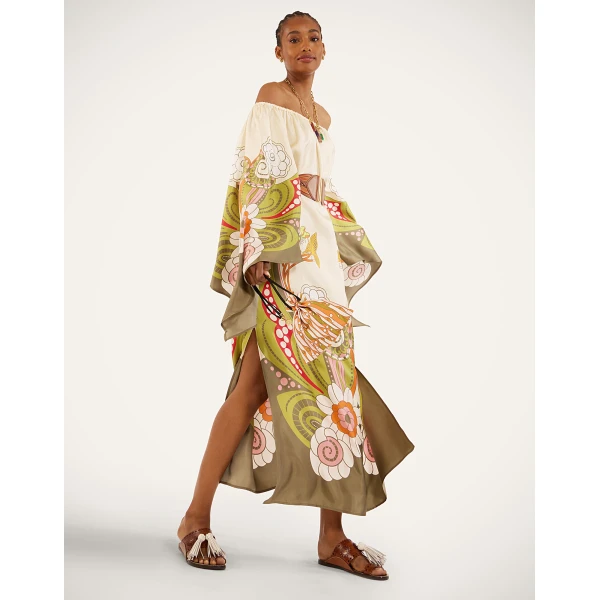 La DoubleJ Goddess Dress in Ambrosia Placée Ivory - Dresses - Milanese Maximalist Fashion at Luxury Shoes 