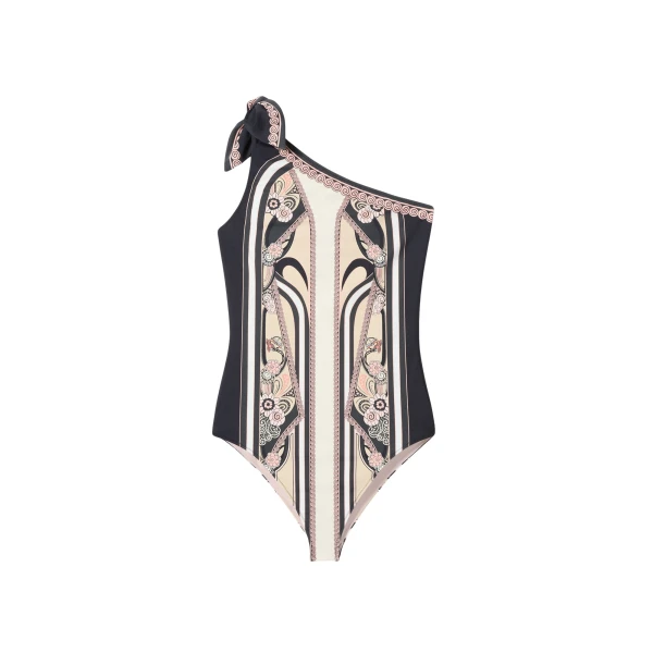 La DoubleJ Goddess Suit in Ambrosia Placée Pale Pink - Beachwear - Milanese Maximalist Fashion at Luxury Shoes 