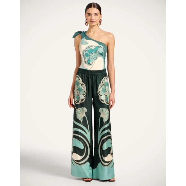 La DoubleJ Goddess Suit in Blooming Tulip Placée Mint - Beachwear - Milanese Maximalist Fashion at Luxury Shoes 