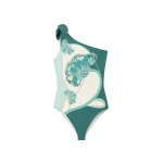 La DoubleJ Goddess Suit in Blooming Tulip Placée Mint - Beachwear - Milanese Maximalist Fashion at Luxury Shoes 