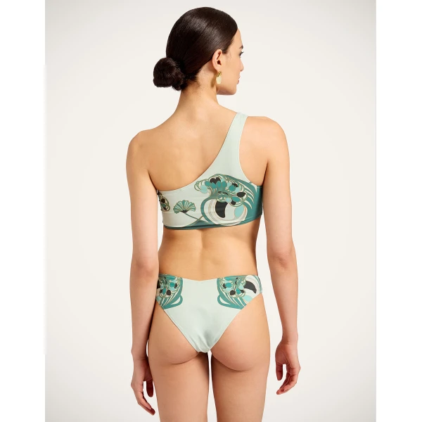 La DoubleJ Goddess Top in Blooming Tulip Placée Mint - Beachwear - Milanese Maximalist Fashion at Luxury Shoes 