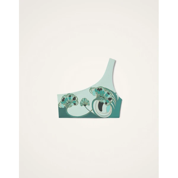 La DoubleJ Goddess Top in Blooming Tulip Placée Mint - Beachwear - Milanese Maximalist Fashion at Luxury Shoes 