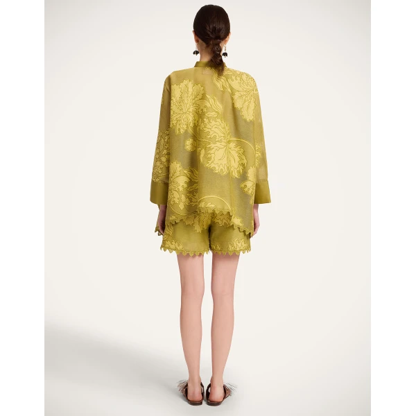 La DoubleJ Good Butt Shorts in Solid Green - Shorts - Milanese Maximalist Fashion at Luxury Shoes 