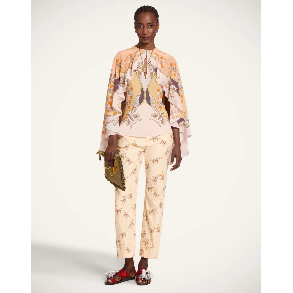 La DoubleJ Hendrix Pants in Farfalla Buttercream - Pants - Milanese Maximalist Fashion at Luxury Shoes 