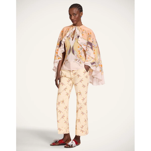 La DoubleJ Hendrix Pants in Farfalla Buttercream - Pants - Milanese Maximalist Fashion at Luxury Shoes 