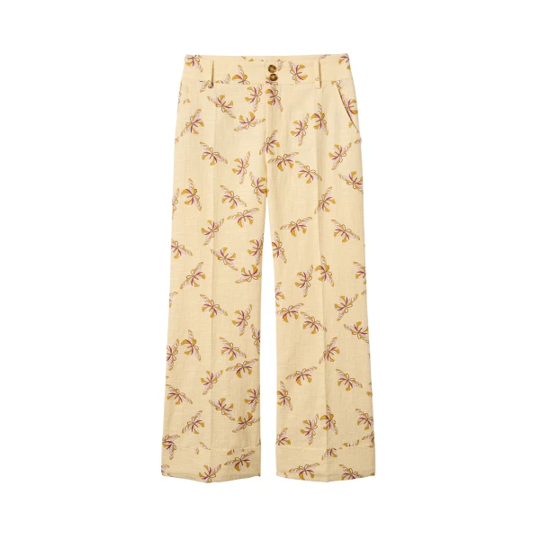 La DoubleJ Hendrix Pants in Farfalla Buttercream - Pants - Milanese Maximalist Fashion at Luxury Shoes 