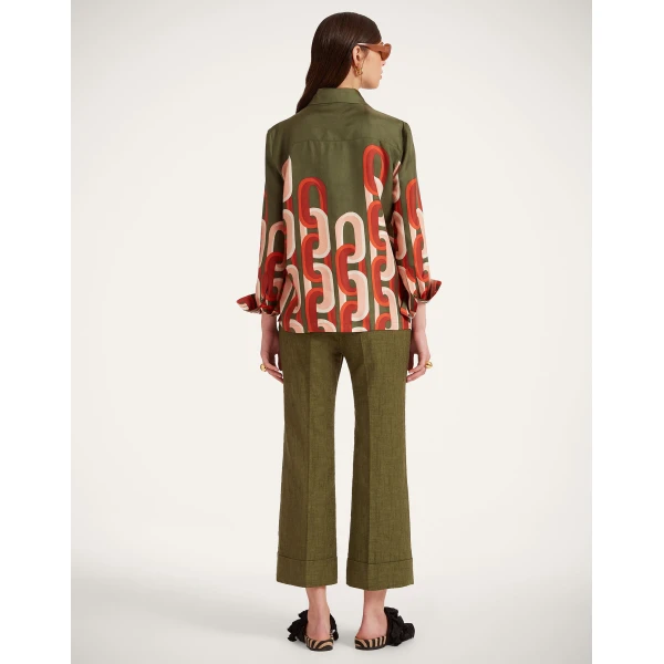 La DoubleJ Hendrix Pants in Solid Camouflage - Pants - Milanese Maximalist Fashion at Luxury Shoes 