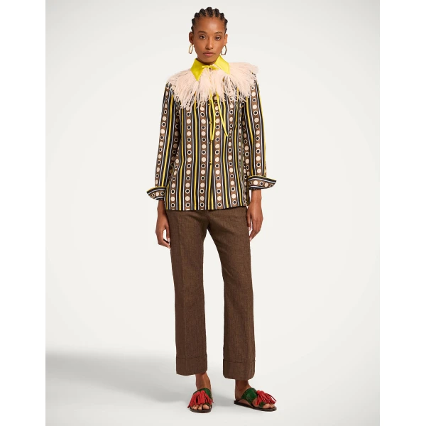 La DoubleJ Hendrix Pants in Solid Chocolate - Pants - Milanese Maximalist Fashion at Luxury Shoes 