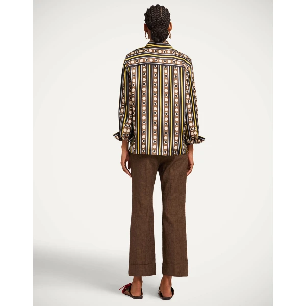 La DoubleJ Hendrix Pants in Solid Chocolate - Pants - Milanese Maximalist Fashion at Luxury Shoes 