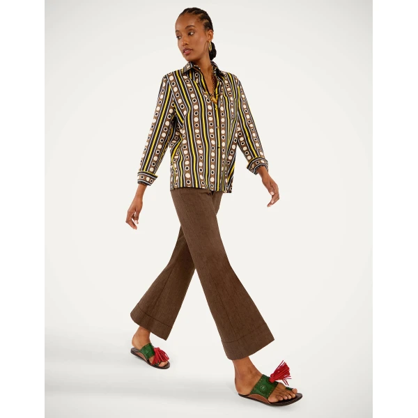 La DoubleJ Hendrix Pants in Solid Chocolate - Pants - Milanese Maximalist Fashion at Luxury Shoes 
