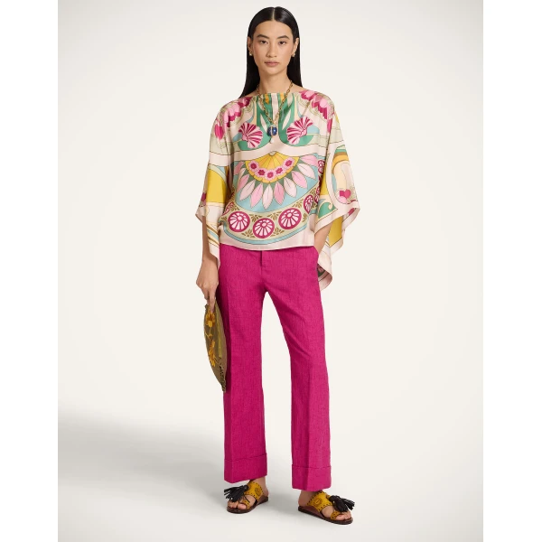 La DoubleJ Hendrix Pants in Solid Pink - Pants - Milanese Maximalist Fashion at Luxury Shoes 