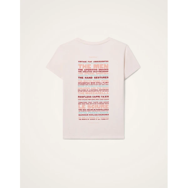 La DoubleJ High Tee Shirt in Solid Ecru - Tops - Milanese Maximalist Fashion at Luxury Shoes 