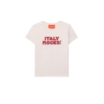 La DoubleJ High Tee Shirt in Solid Ecru - Tops - Milanese Maximalist Fashion at Luxury Shoes 