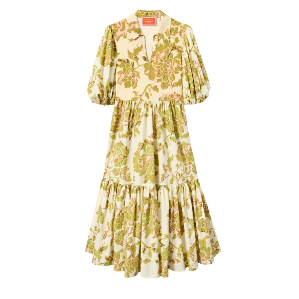 La DoubleJ Ischia Dress in Oasis Green - Dresses - Milanese Maximalist Fashion at Luxury Shoes 
