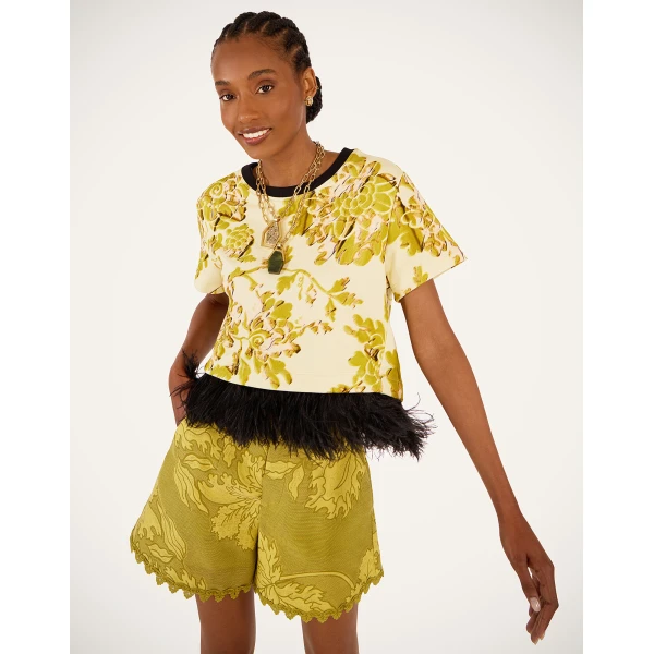La DoubleJ La Scala Tee in Oasis Green - Tops - Milanese Maximalist Fashion at Luxury Shoes 