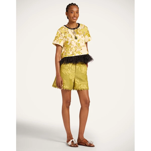 La DoubleJ La Scala Tee in Oasis Green - Tops - Milanese Maximalist Fashion at Luxury Shoes 