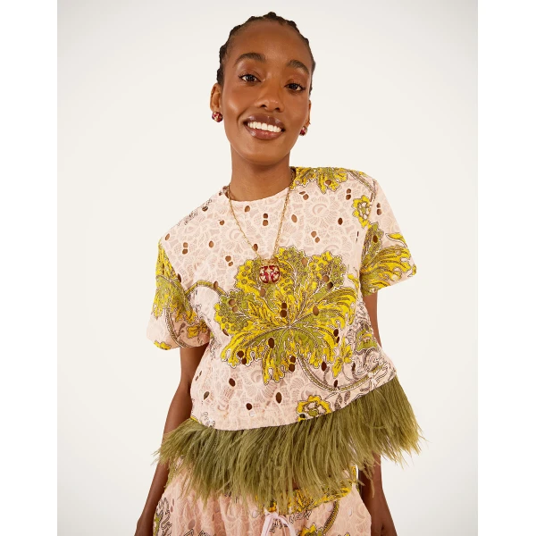 La DoubleJ La Scala Tee in Swathe Pink - Tops - Milanese Maximalist Fashion at Luxury Shoes 