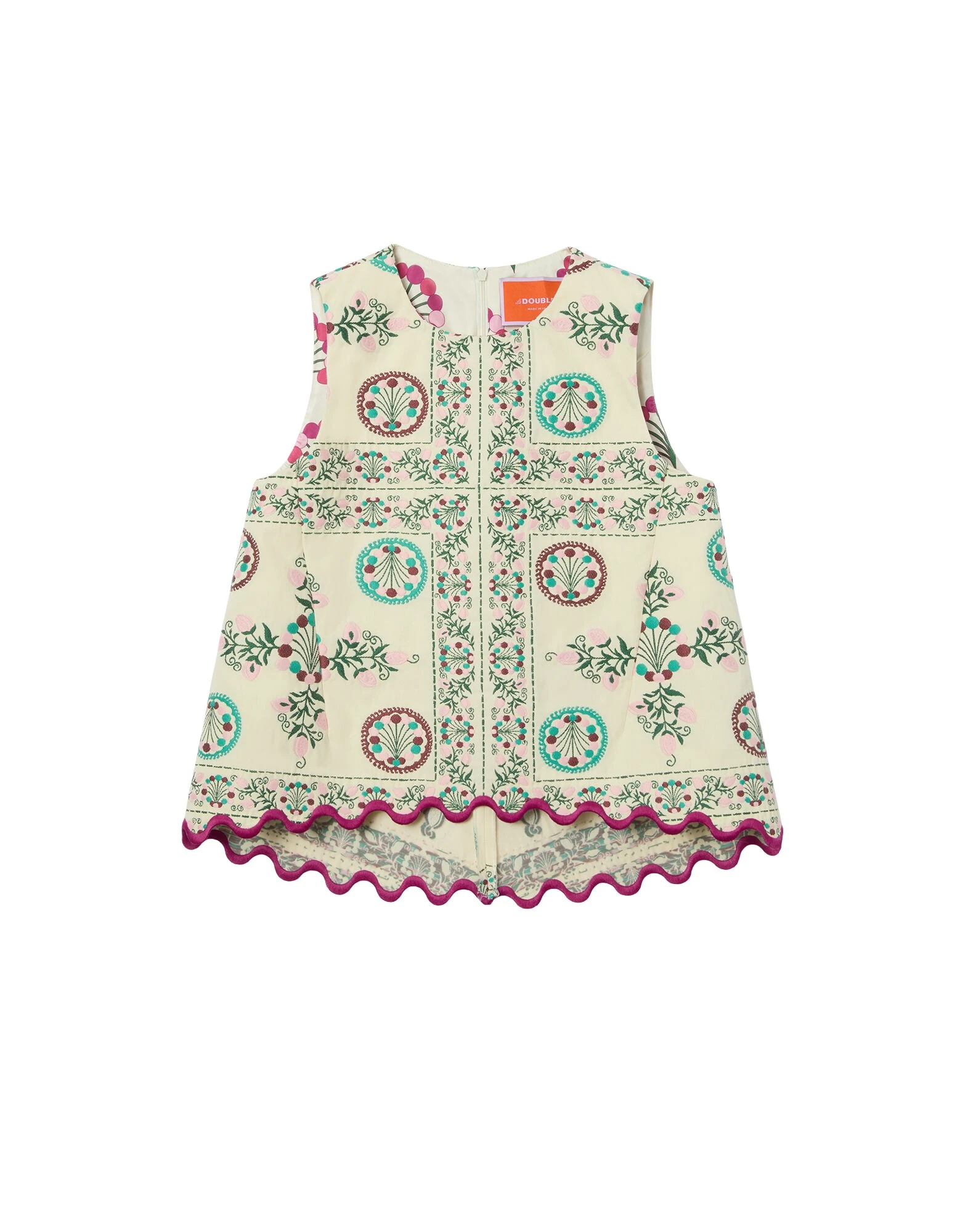 La-DoubleJ-La-Scala-Top-in-Florette-Tiles-Ecru93907_nobg La DoubleJ La Scala Top in Florette Tiles Ecru - Tops - Milanese Maximalist Fashion at Luxury Shoes