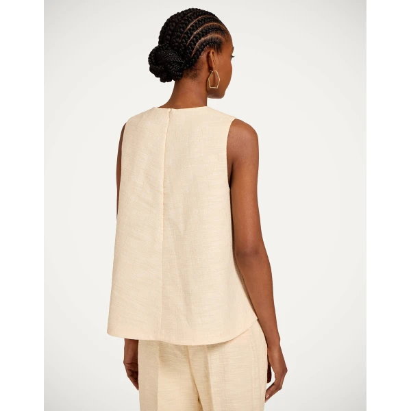 La DoubleJ La Scala Top in Solid Ivory - Tops - Milanese Maximalist Fashion at Luxury Shoes 
