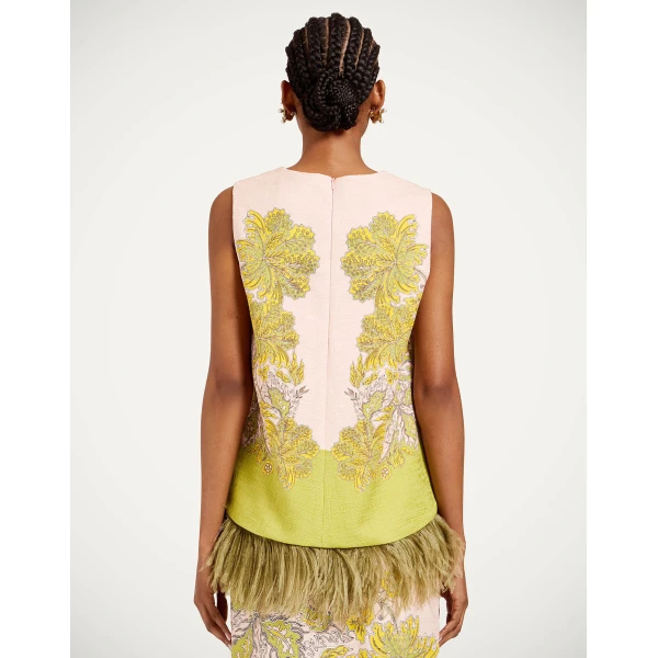 La DoubleJ La Scala Top in Swathe Pink - Tops - Milanese Maximalist Fashion at Luxury Shoes 