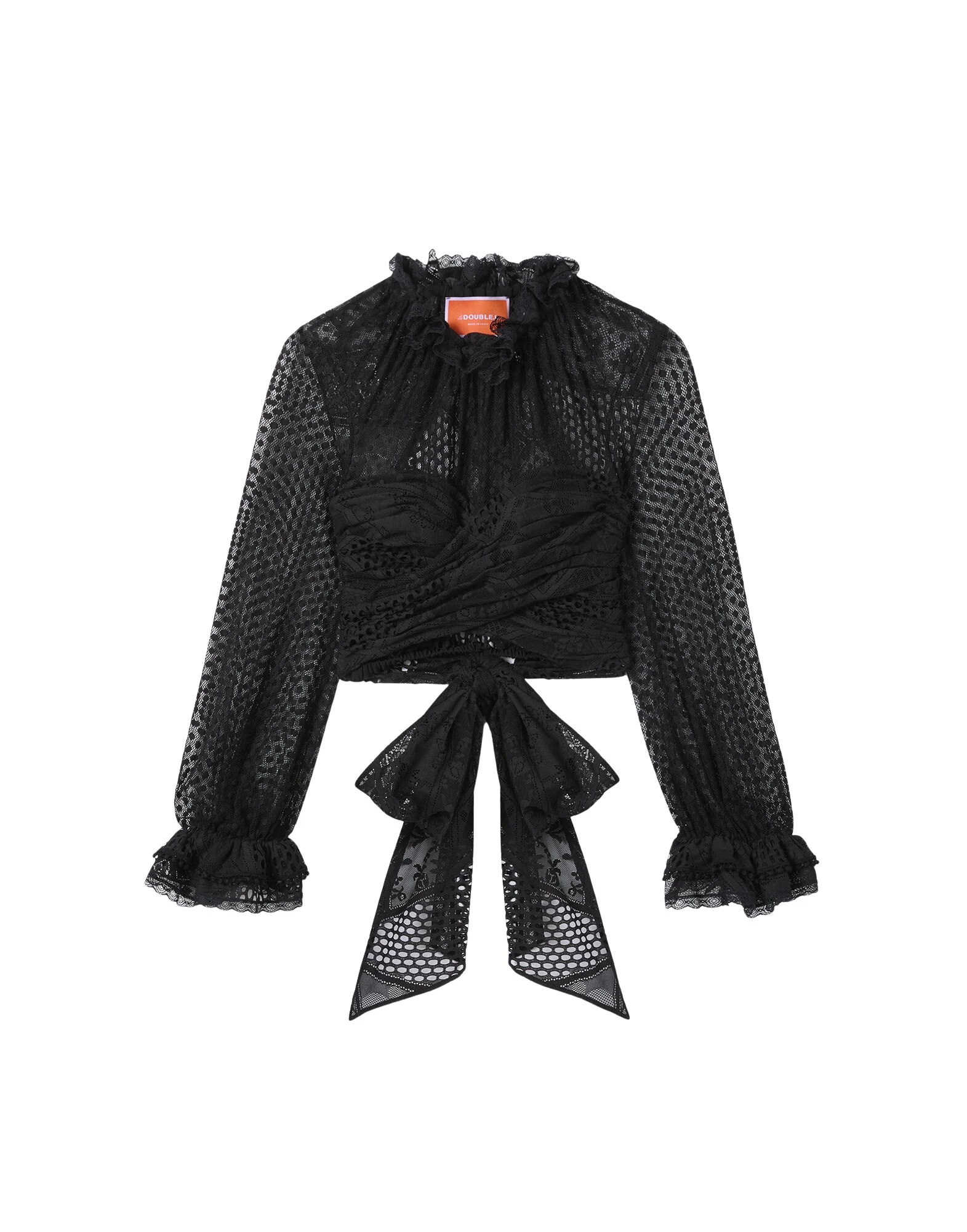 La-DoubleJ-Lacey-En-Pointe-Top-in-Solid-Black20400_nobg La DoubleJ Lacey En Pointe Top in Solid Black - Tops - Milanese Maximalist Fashion at Luxury Shoes