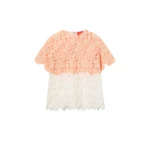 La DoubleJ Lacey House T-Shirt in Solid Apricot - Tops - Milanese Maximalist Fashion at Luxury Shoes 