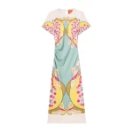 La DoubleJ Lela Dress in Florette Placée Fuchsia - Dresses - Milanese Maximalist Fashion at Luxury Shoes 