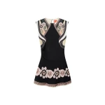 La DoubleJ Lela Mini Dress in Ambrosia Placée Black - Dresses - Milanese Maximalist Fashion at Luxury Shoes 