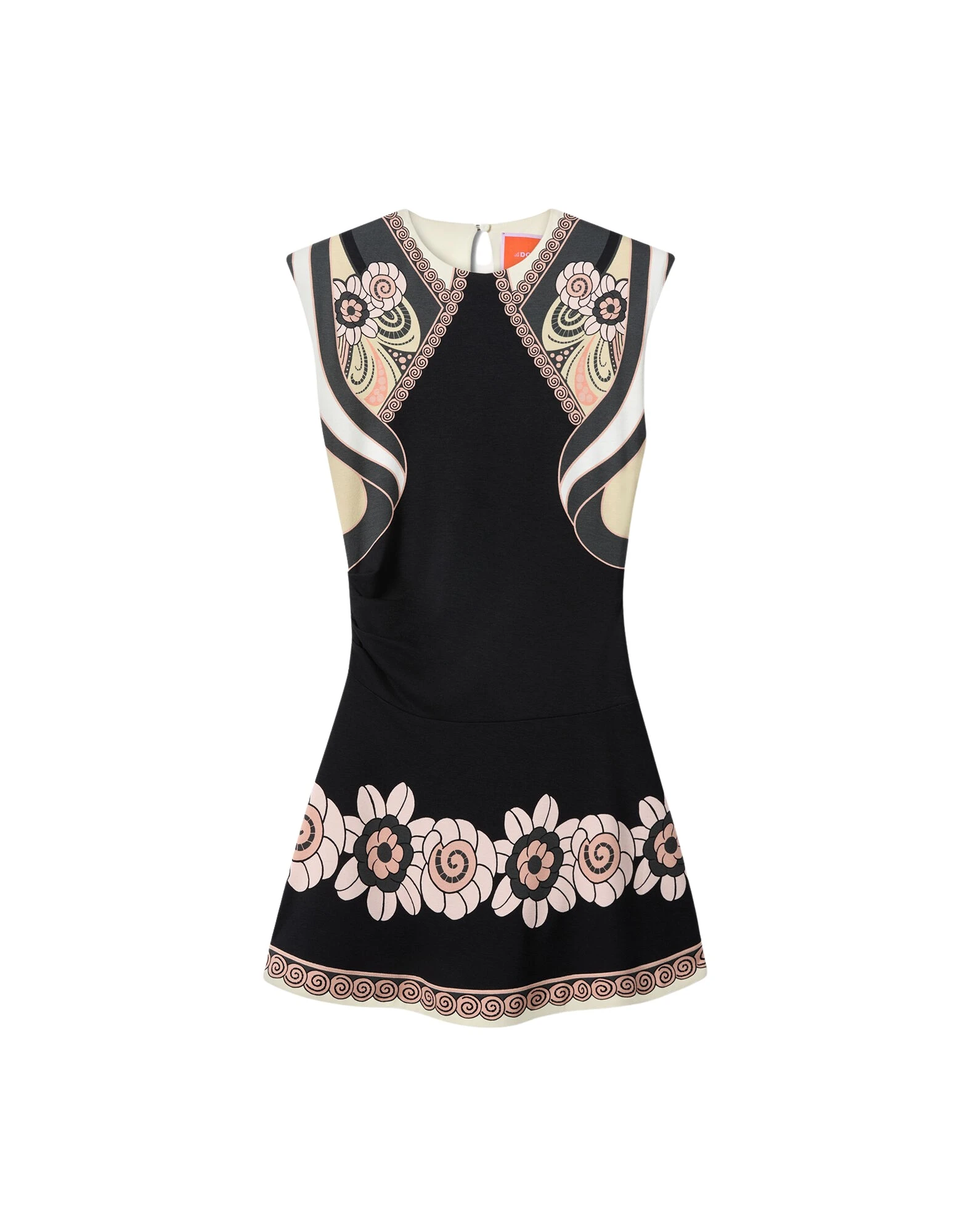 La-DoubleJ-Lela-Mini-Dress-in-Ambrosia-Placee-Black75346_nobg La DoubleJ Lela Mini Dress in Ambrosia Placée Black - Dresses - Milanese Maximalist Fashion at Luxury Shoes