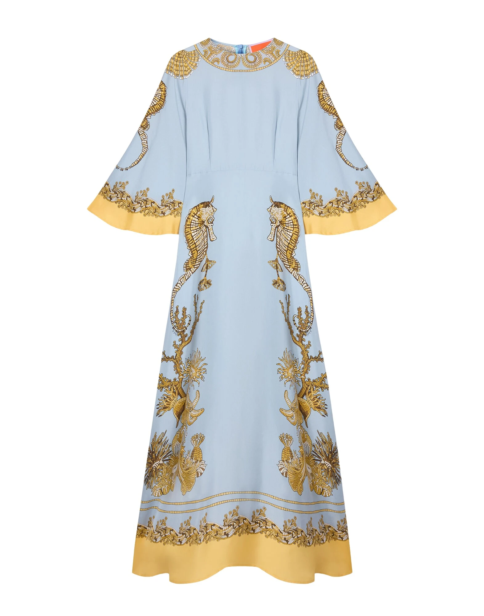 La-DoubleJ-Long-Sorella-Dress-in-Oceania-Placee-Light-Blue11284_nobg La DoubleJ Long Sorella Dress in Oceania Placée Light Blue - Dresses - Milanese Maximalist Fashion at Luxury Shoes