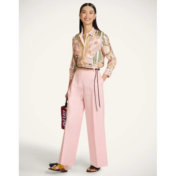 La DoubleJ Loose Pants in Solid Pink - Pants - Milanese Maximalist Fashion at Luxury Shoes 