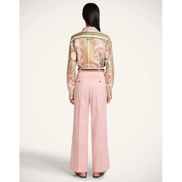 La DoubleJ Loose Pants in Solid Pink - Pants - Milanese Maximalist Fashion at Luxury Shoes 