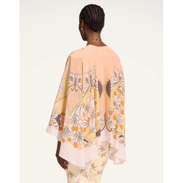 La DoubleJ Magic Top in Florette Placée Pale Pink - Tops - Milanese Maximalist Fashion at Luxury Shoes 