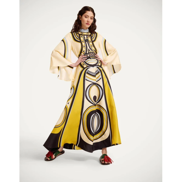 La DoubleJ Magnifico Dress in Sanctuary Placée Ivory - Dresses - Milanese Maximalist Fashion at Luxury Shoes 