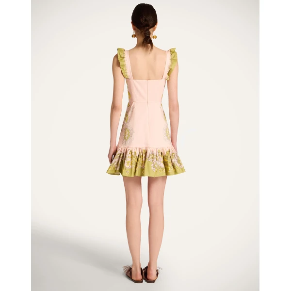 La DoubleJ Mini Gingerbread Dress in Swathe Placée Pink - Dresses - Milanese Maximalist Fashion at Luxury Shoes 