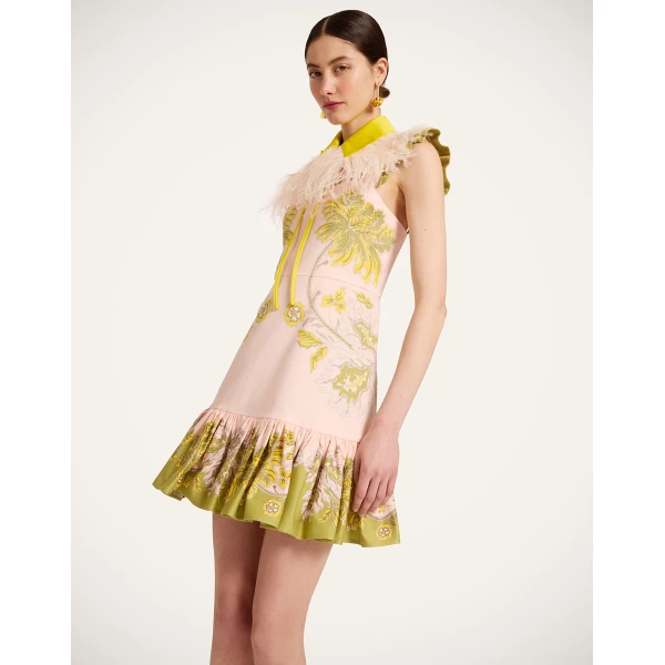 La DoubleJ Mini Gingerbread Dress in Swathe Placée Pink - Dresses - Milanese Maximalist Fashion at Luxury Shoes 