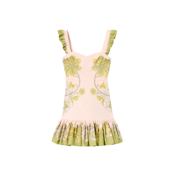 La DoubleJ Mini Gingerbread Dress in Swathe Placée Pink - Dresses - Milanese Maximalist Fashion at Luxury Shoes 