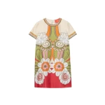 La DoubleJ Mini Swing Dress in Ambrosia Placée Green - Dresses - Milanese Maximalist Fashion at Luxury Shoes 
