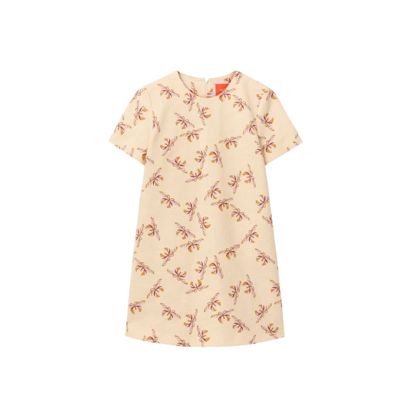 La DoubleJ Mini Swing Dress in Farfalla Buttercream - Dresses - Milanese Maximalist Fashion at Luxury Shoes 
