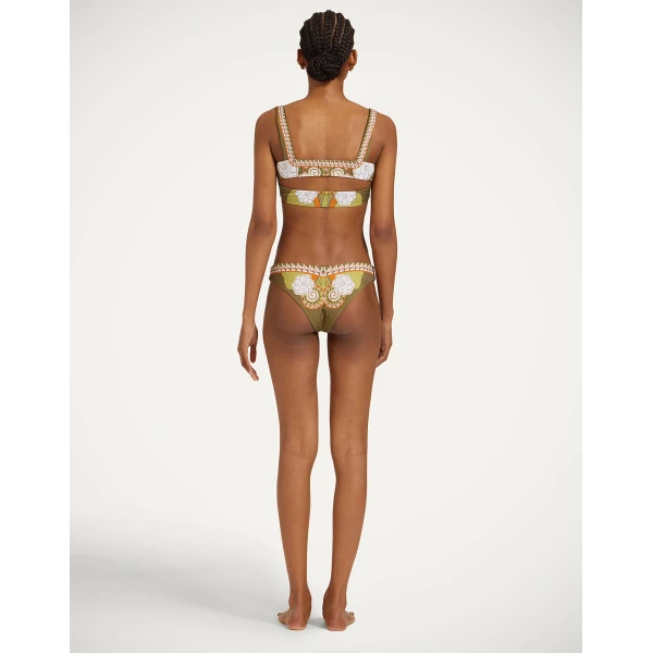 La DoubleJ Mirage Bikini Bottom in Ambrosia Placée Green - Beachwear - Milanese Maximalist Fashion at Luxury Shoes 