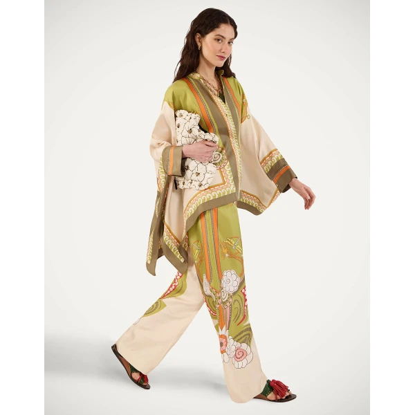 La DoubleJ Palazzo Pants in Ambrosia Placée Ivory - Pants - Milanese Maximalist Fashion at Luxury Shoes 