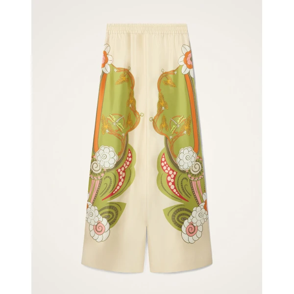 La DoubleJ Palazzo Pants in Ambrosia Placée Ivory - Pants - Milanese Maximalist Fashion at Luxury Shoes 