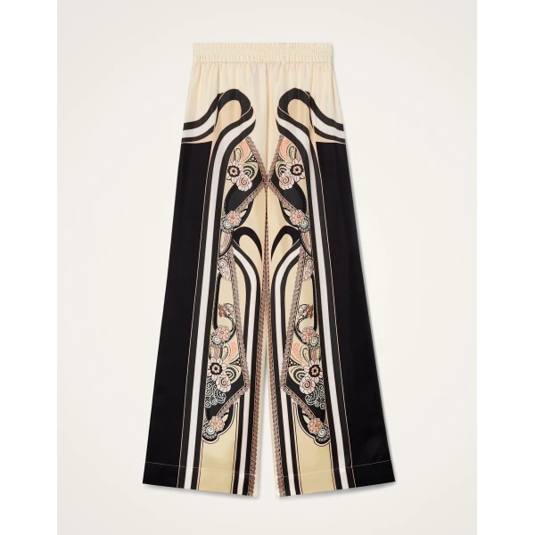 La DoubleJ Palazzo Pants in Ambrosia Placée Pale Pink - Pants - Milanese Maximalist Fashion at Luxury Shoes 