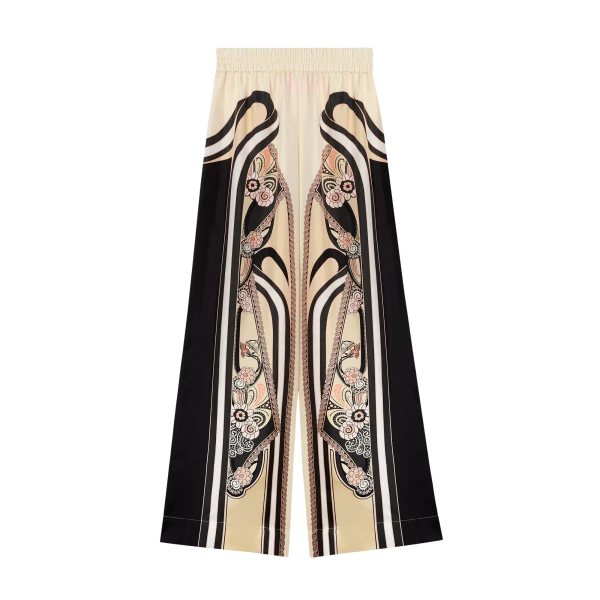 La DoubleJ Palazzo Pants in Ambrosia Placée Pale Pink - Pants - Milanese Maximalist Fashion at Luxury Shoes 