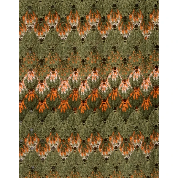 La DoubleJ Palazzo Pants in Multicolor Green & Orange - Pants - Milanese Maximalist Fashion at Luxury Shoes 